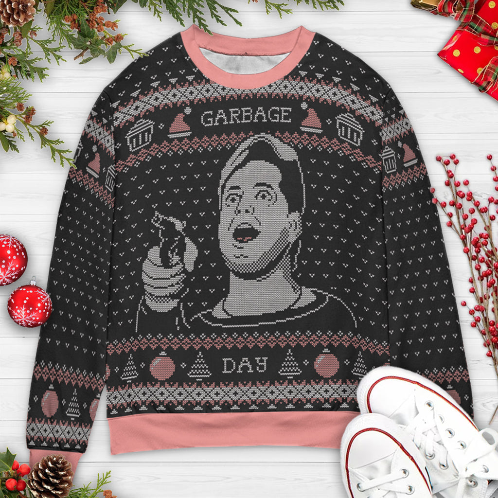 Garbage Day Silent Night Deadly Night Ugly Christmas Sweatshirt