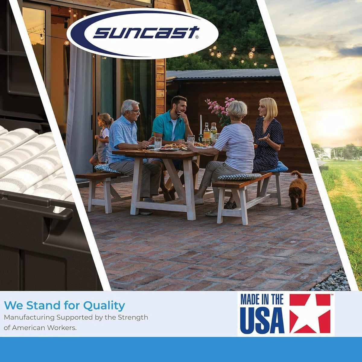 Suncast Vertical Outdoor Storage Shed - Vanilla
