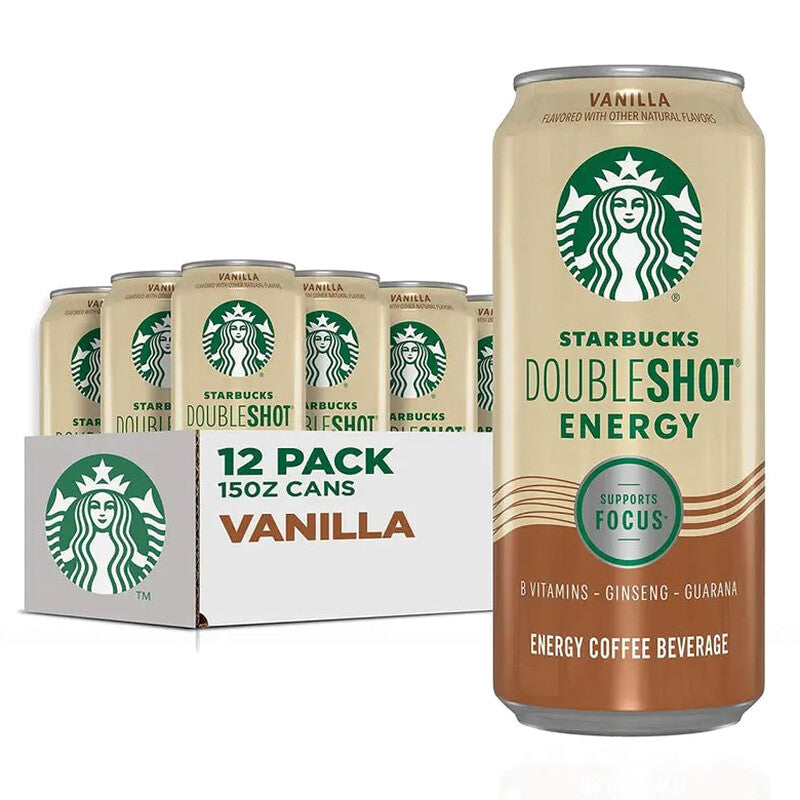 Starbucks Doubleshot Vanilla Espresso Energy Drink 15 oz, 12-Pack Cans