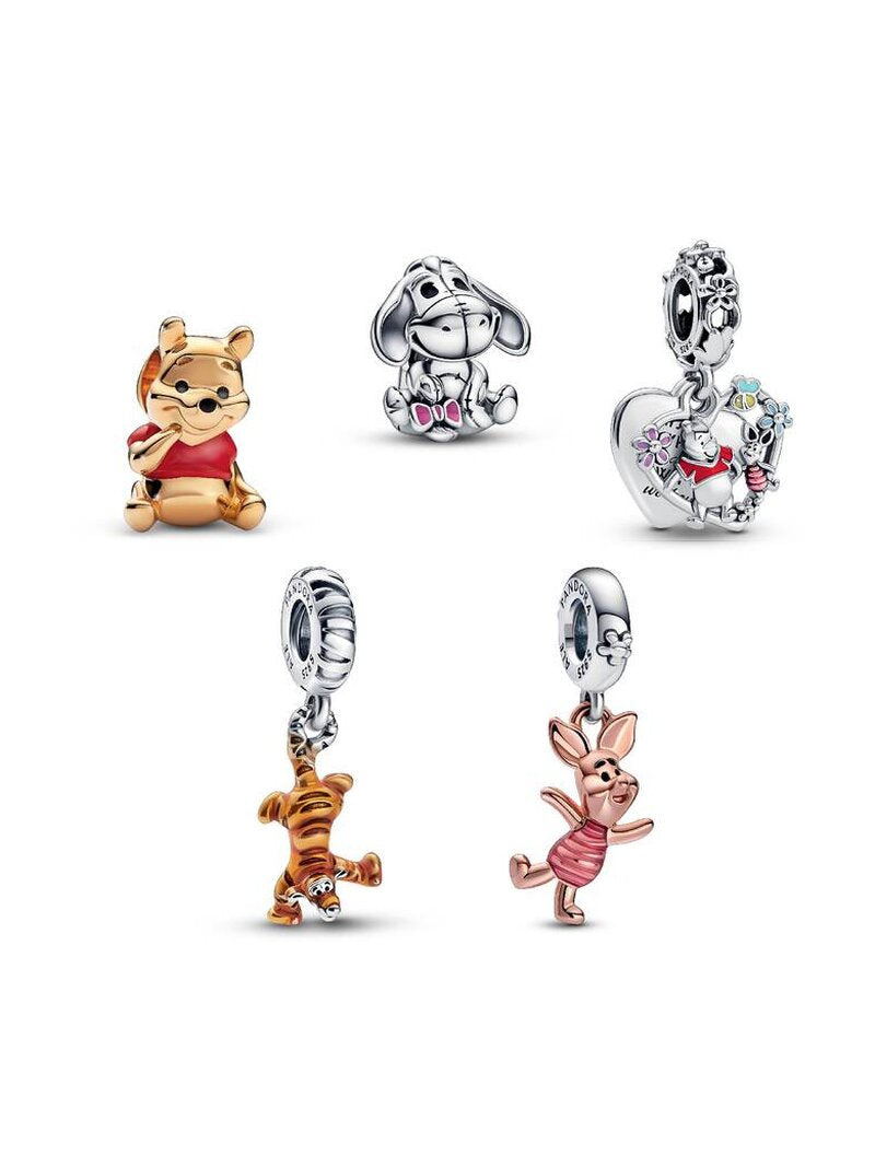 Five-Piece Bear Character Charm Set