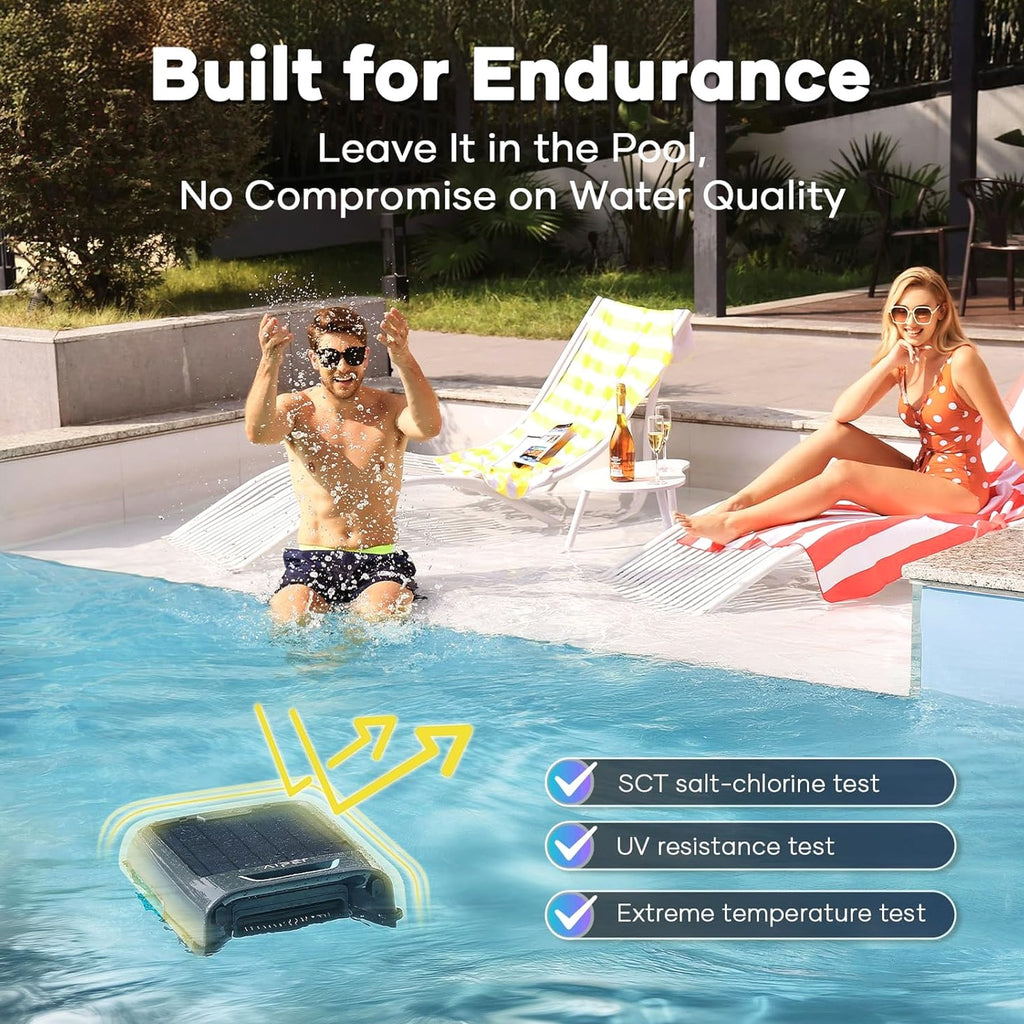 AIPER Solar Pool Skimmer, Gray - Surfer S2