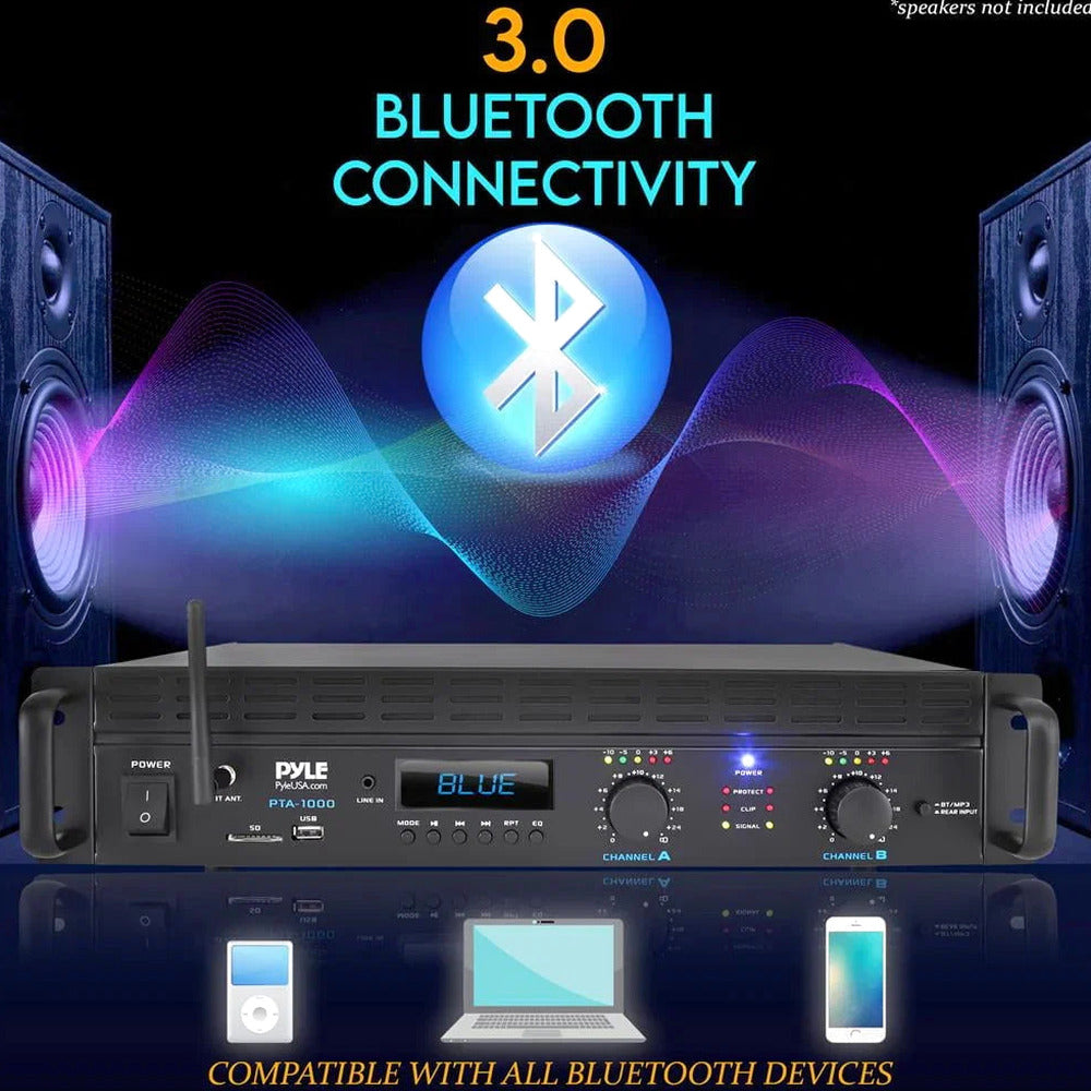 Pyle 2-Channel 2000W Bridgeable Rack-Mount Pro Audio Amplifier