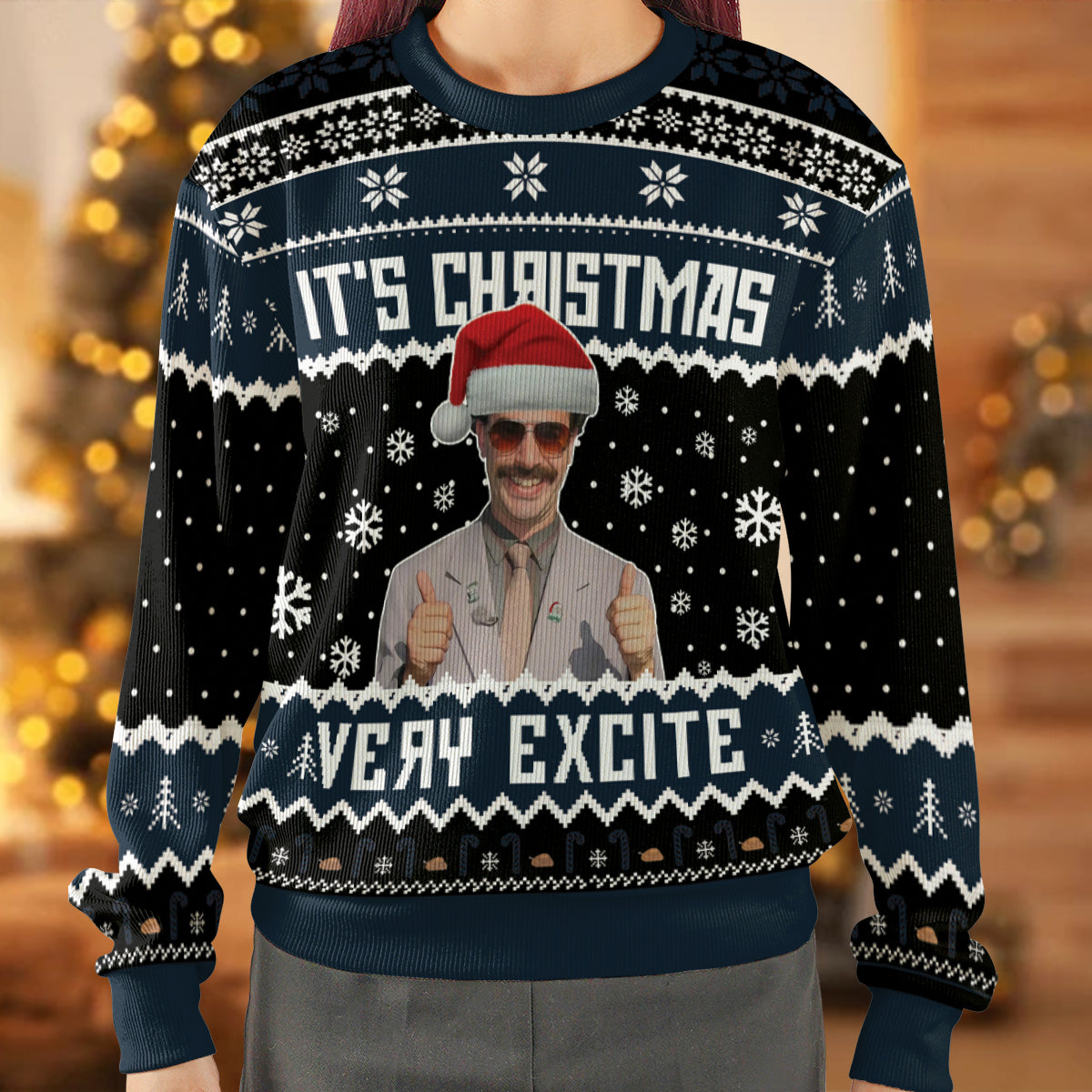 Very Excite Christmas Ugly Christmas Sweatshirt