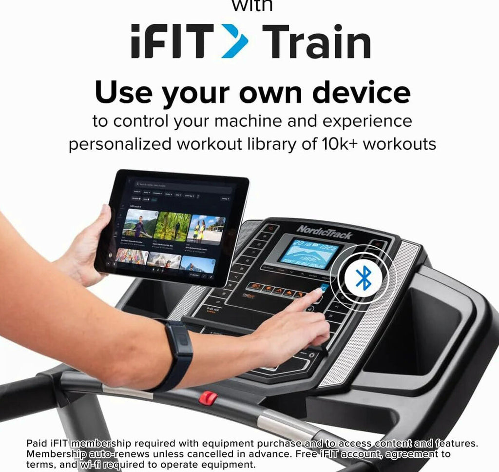 Nordictrack T Series Treadmill, Black, 73.5 in D x 36 in W x 54 in H, 55 in x 20 in Deck