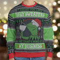 None of My Business Ugly Christmas Sweatshirt