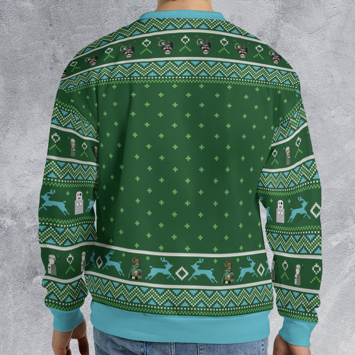 Fatman with red suit Ugly Christmas Sweatshirt