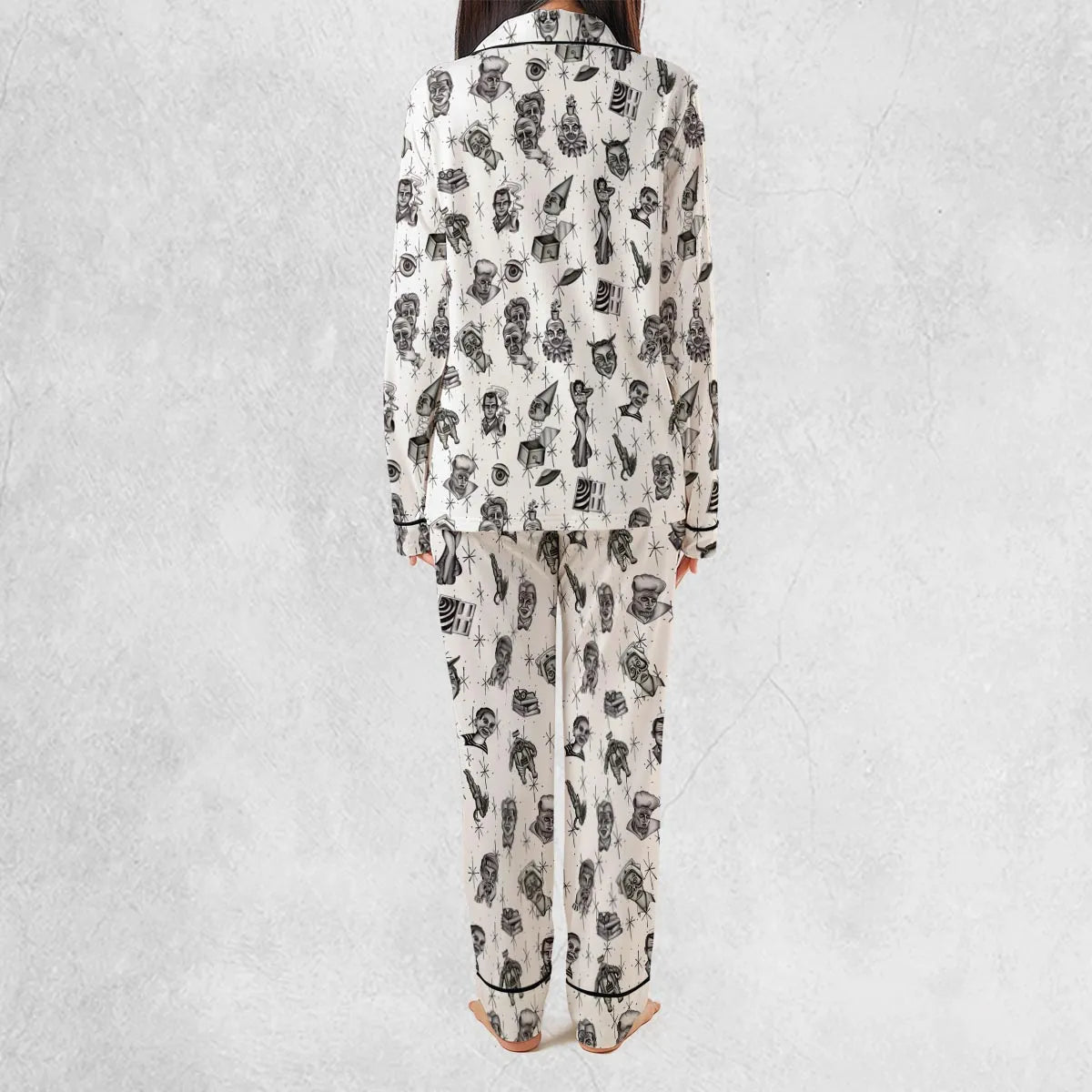 The Twilight Zone Characters Pattern Pajamas Set