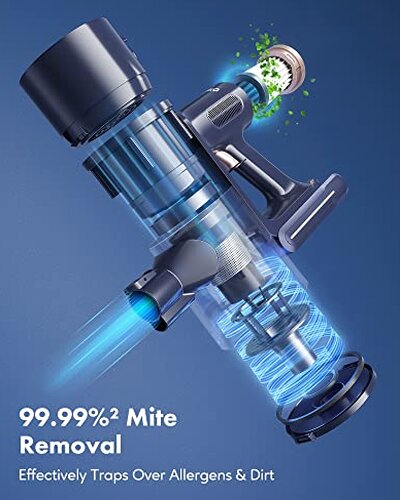 Homeika Cordless Stick Vacuum Cleaner With LED Display, 20 Kpa Suction, 1.5L Dust Cup