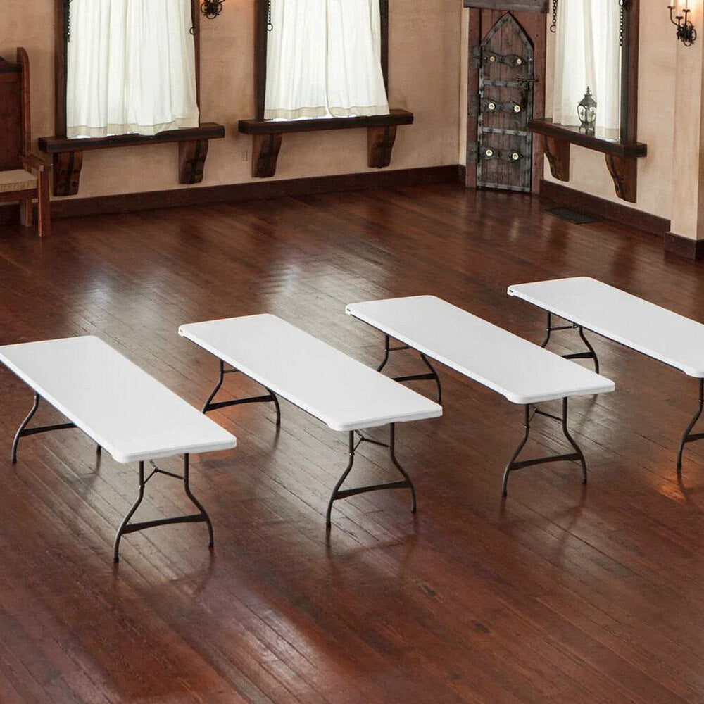 Lifetime Commercial Nesting Folding Table 4-Pack, 96 in. x 30 in., White Granite - 8-Foot