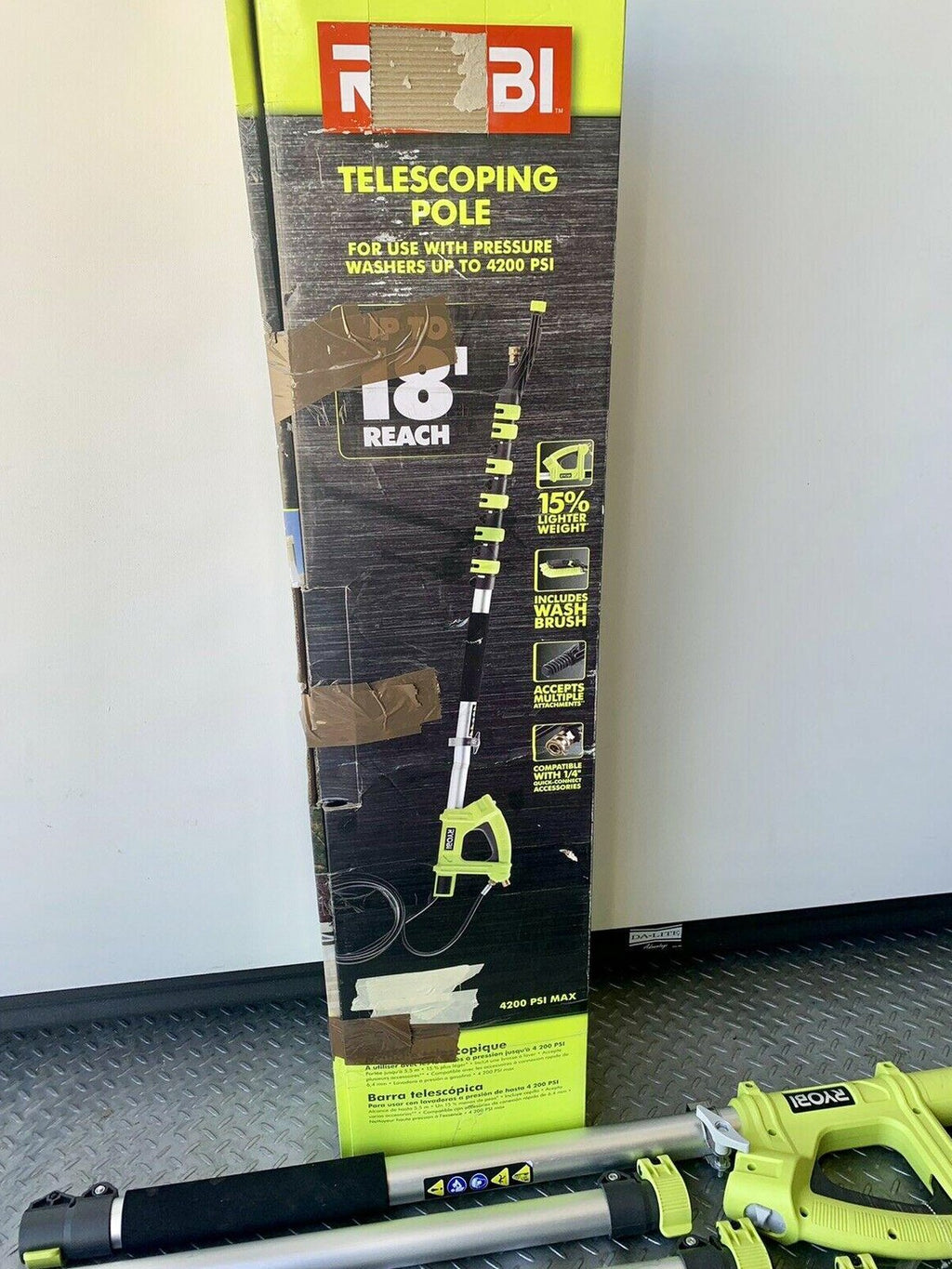 Ryobi 18 ft. Pressure Washer Extension Pole Up To 4200 PSI - RY31EP26