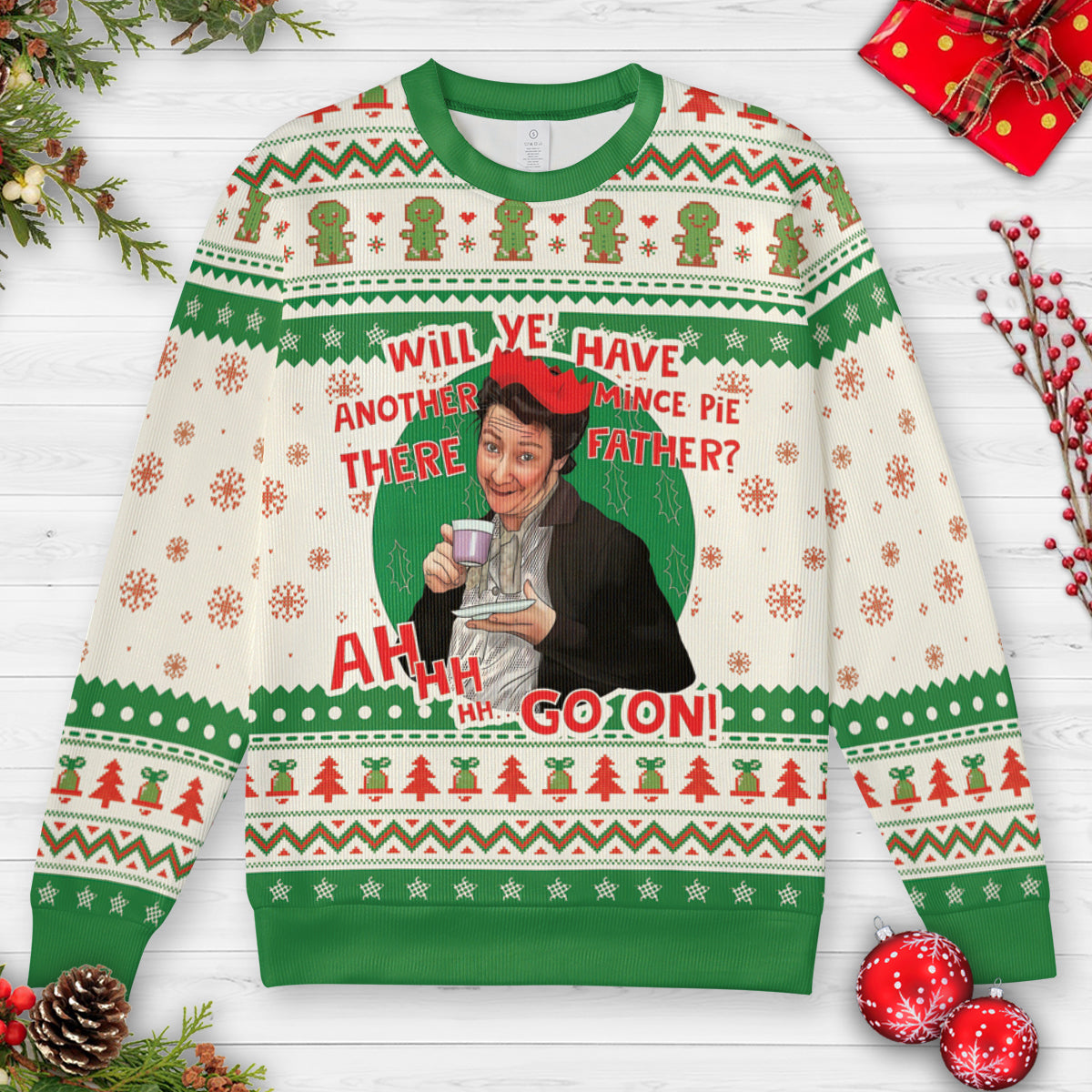 Mrs Doyle's Mince Pies Ugly Christmas Sweatshirt