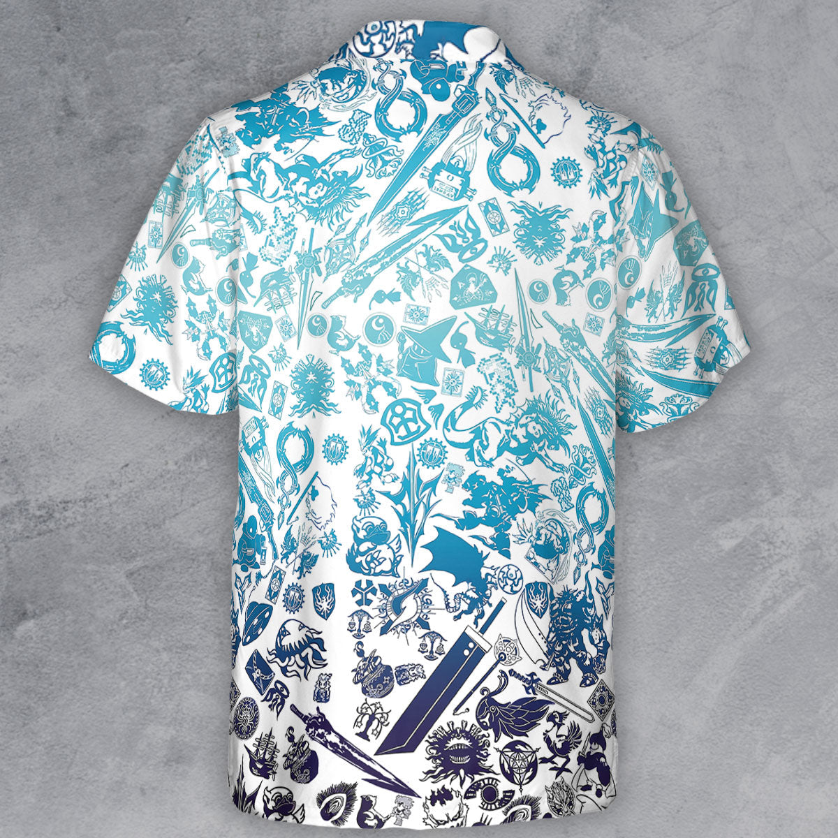 Blue Moggle Final Fantasy Button Down Shirt