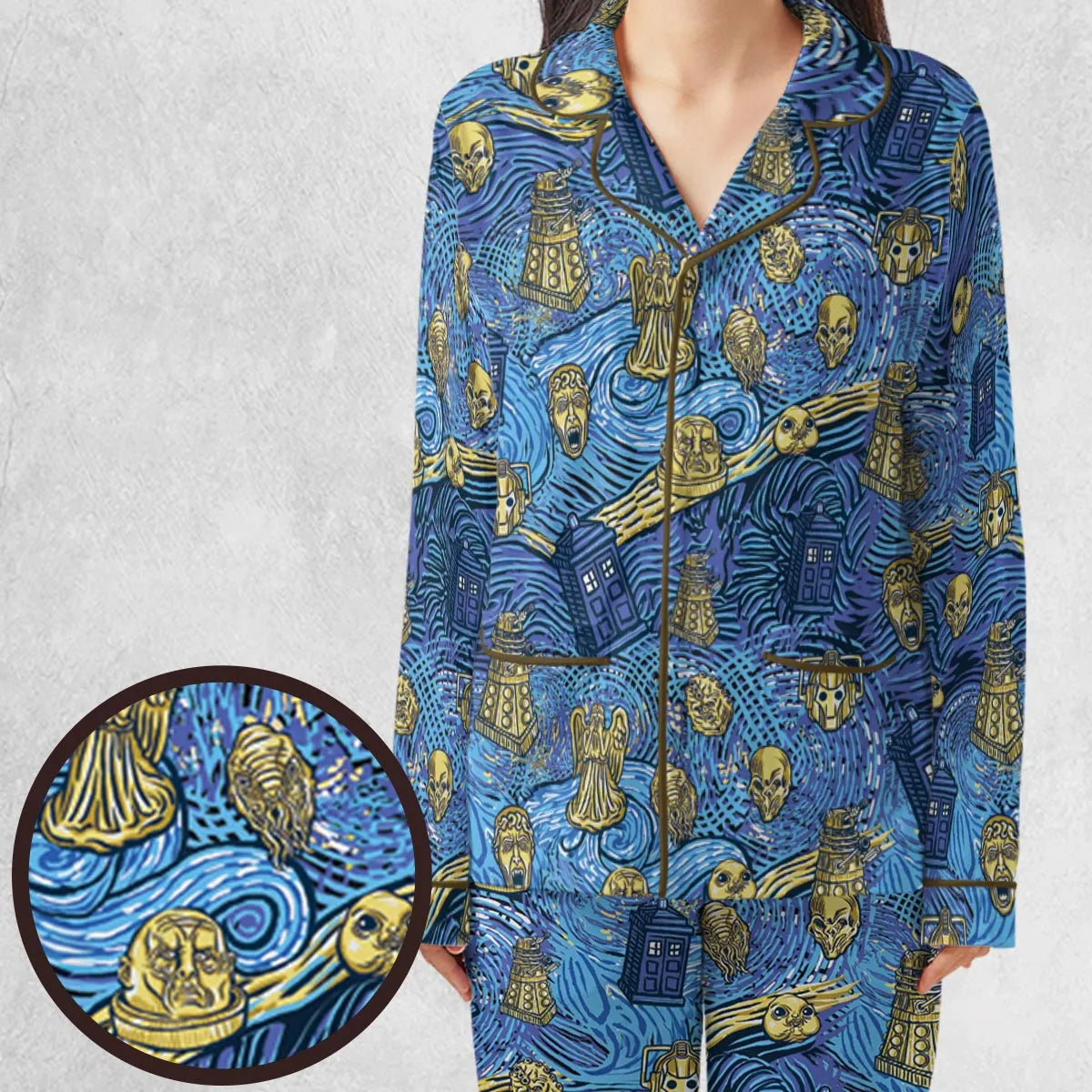 Starry Night Tardis Doctor Who Pajamas Set