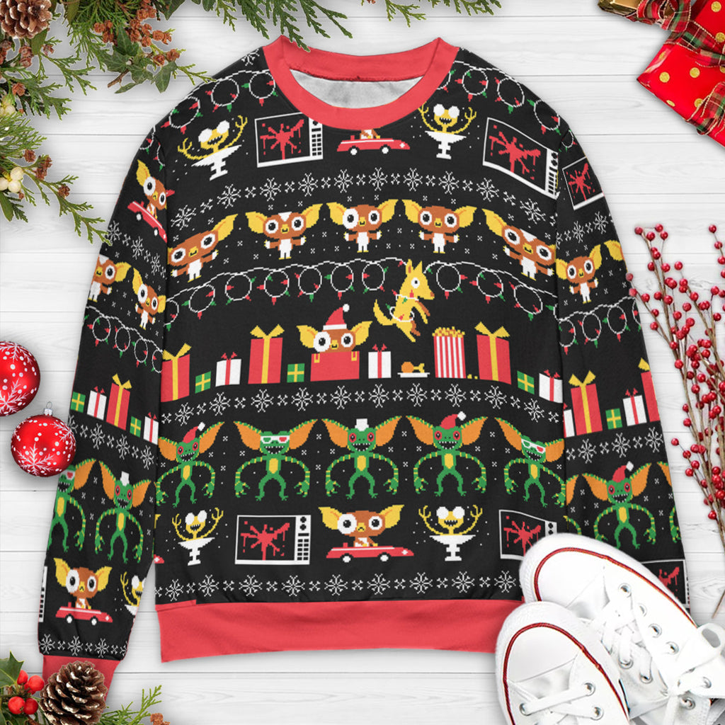 No Cookies After Midnight Gremlins Ugly Christmas Sweatshirt