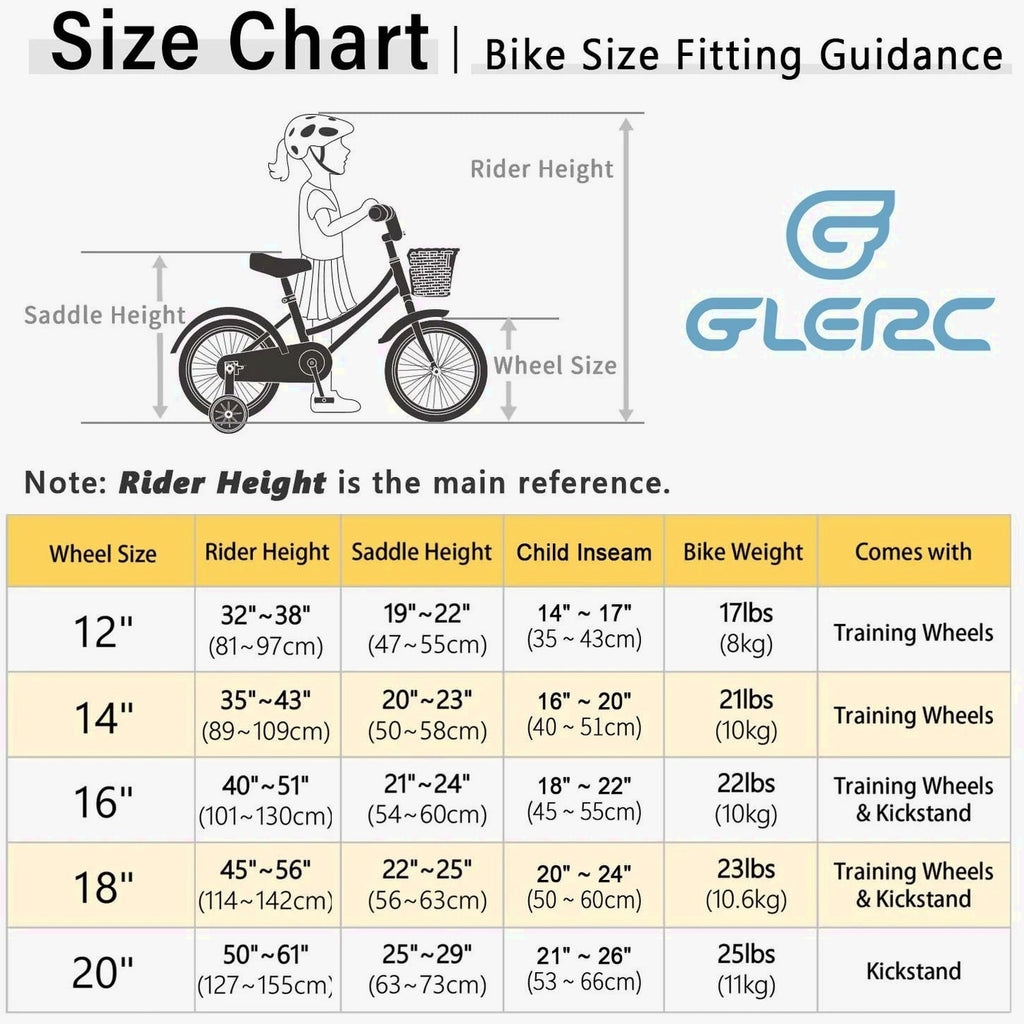 Glerc Girls' Kids' Bike, 12 inch, Pink, Ages 2-4 Years - Little Molly