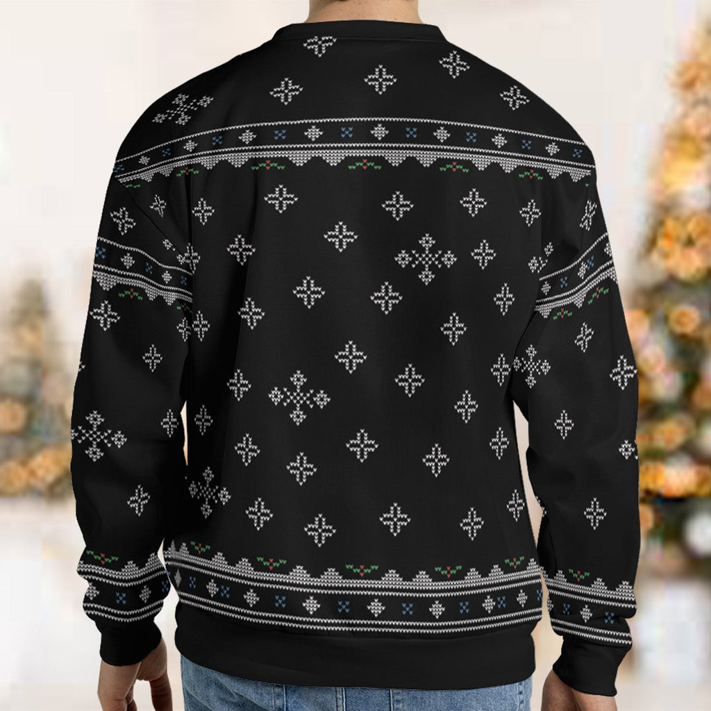 Machine Gun Die Hard Ugly Christmas Sweatshirt