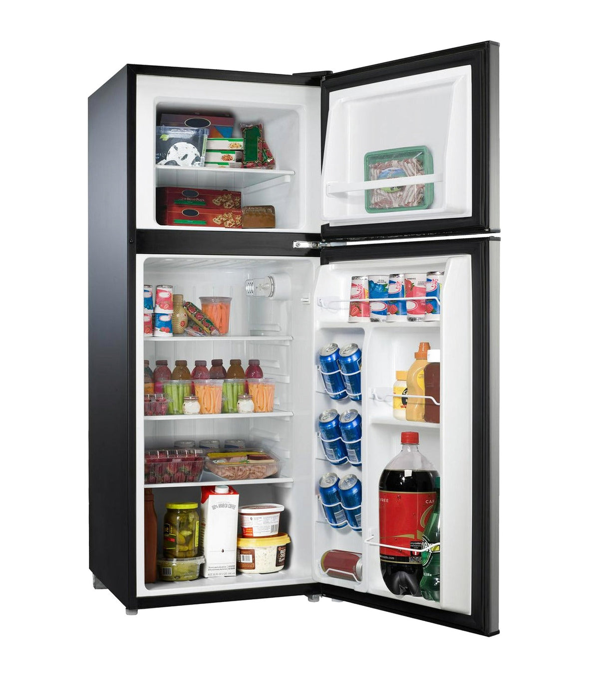 Galanz 4.6 Cu Ft Two Door Mini Refrigerator With Freezer, Stainless Steel - GL46TS5E