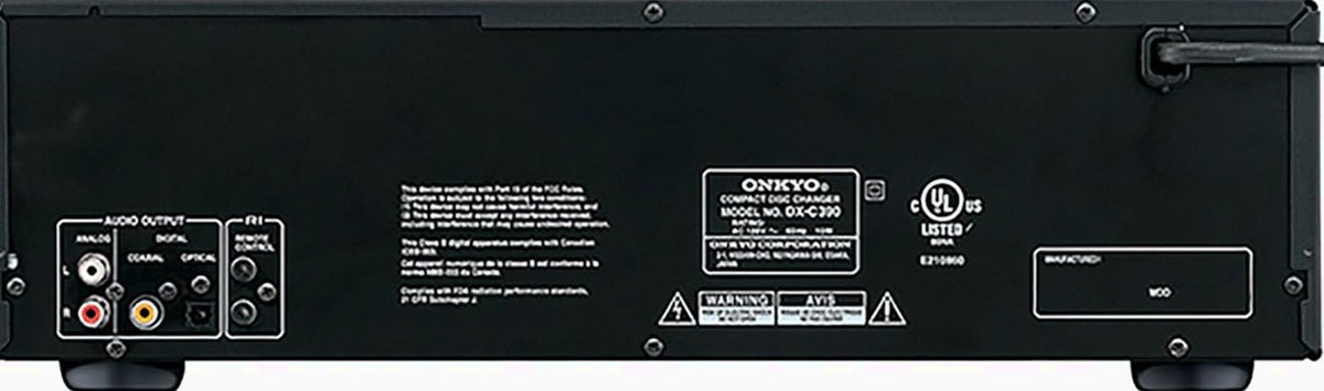 Onkyo 6-Disc CD Changer, Black - DX-C390