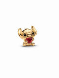 Gold-Plated Alien Character Heart Charm