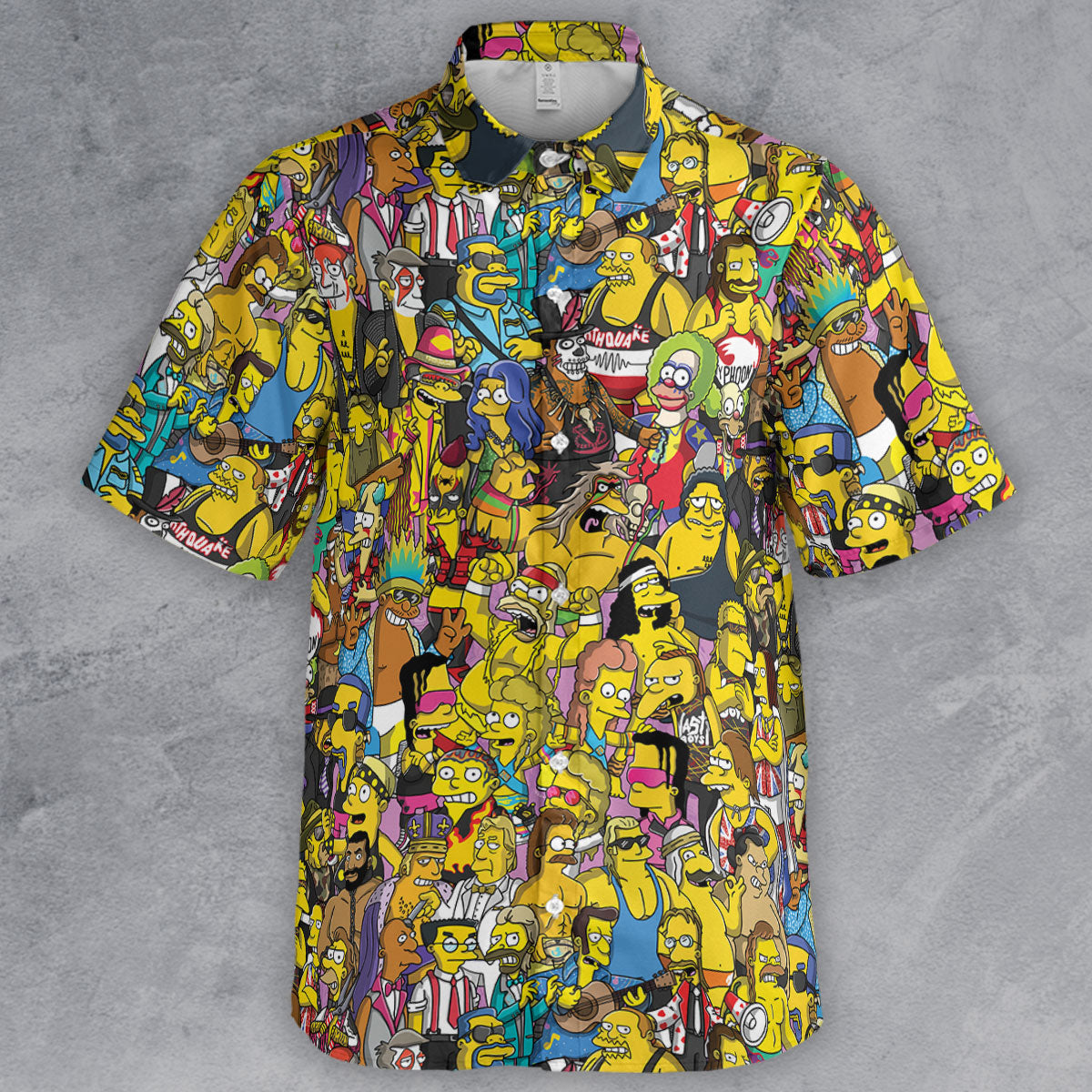 WWF Simpsons Button Down Shirt