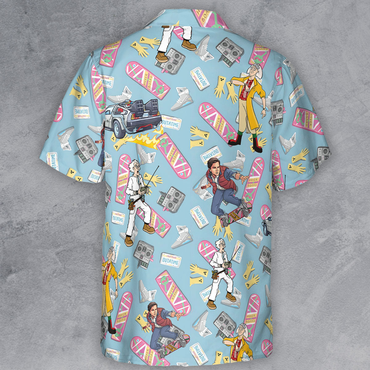Marty McFly Dr. Emmett Brown Back To The Future Button Down Shirt