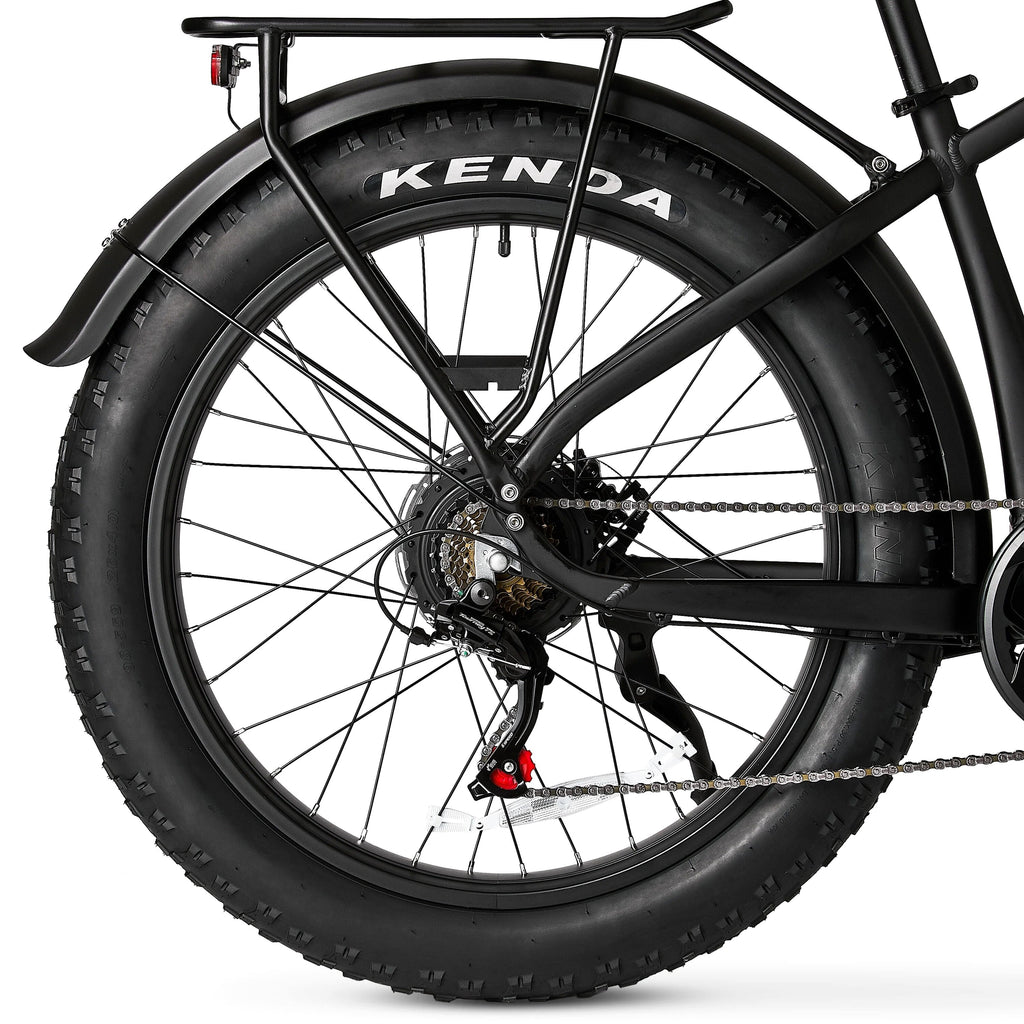 Ozark Trail Electric Fat Tire Bike, 26in, 48V, Class 2, Black, Fits Riders 5ft 2in - 6ft 1in - M.3 Ranger+