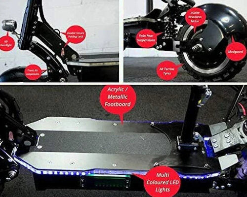 MAXX Adult Electric Scooter, Dual Motor, 5000W, 60V/38.5Ah, 83 Miles, 60 MPH