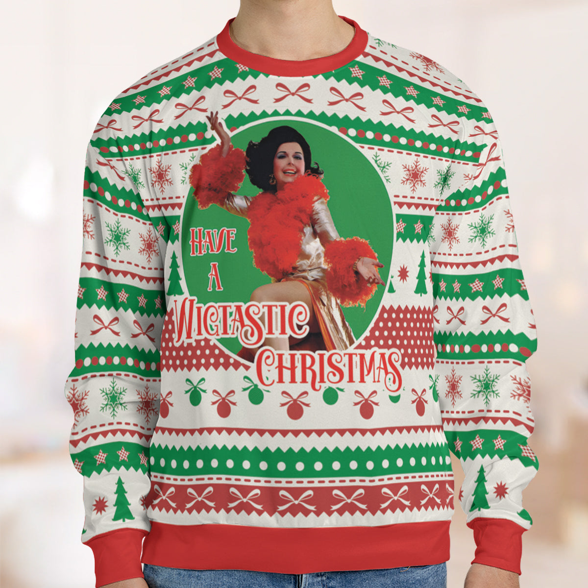Christmas Wigtastic Ugly Christmas Sweatshirt