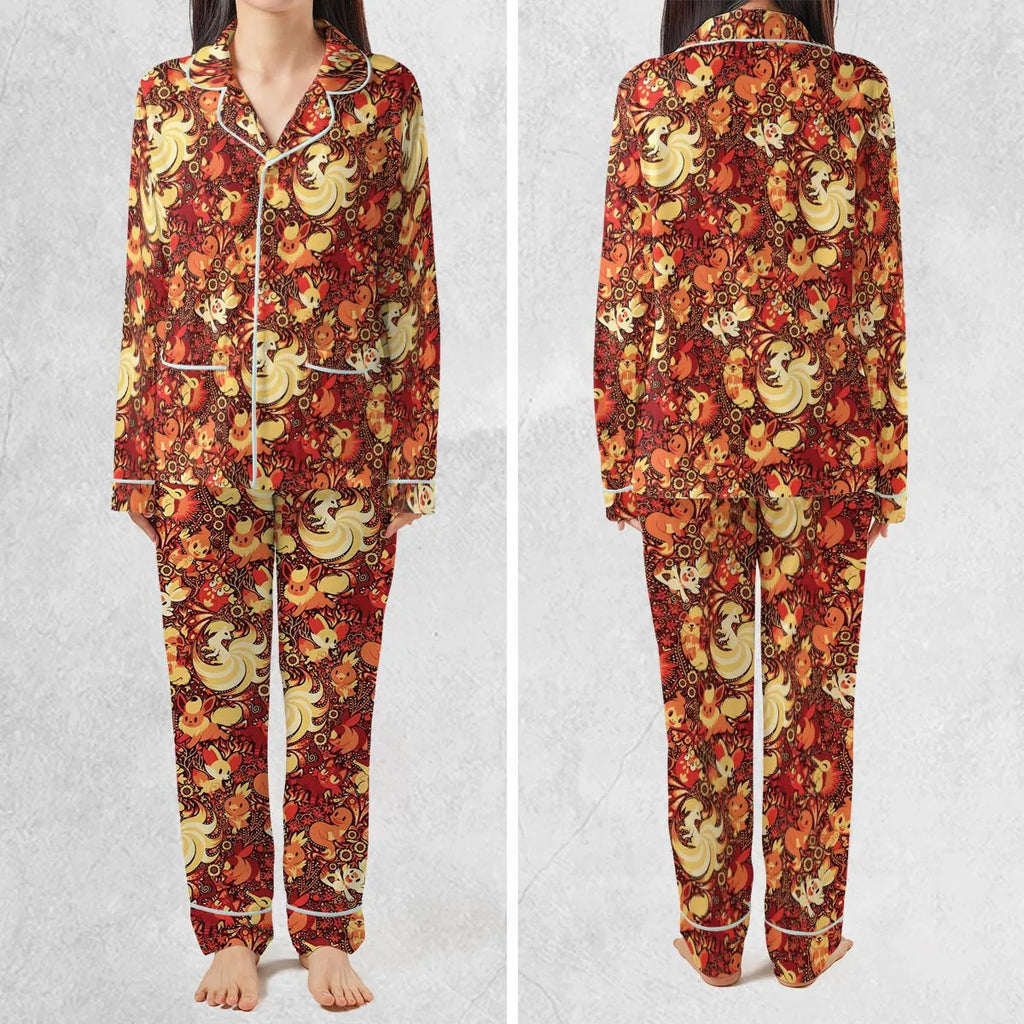 Pokemon Fire Pattern Pajamas Set