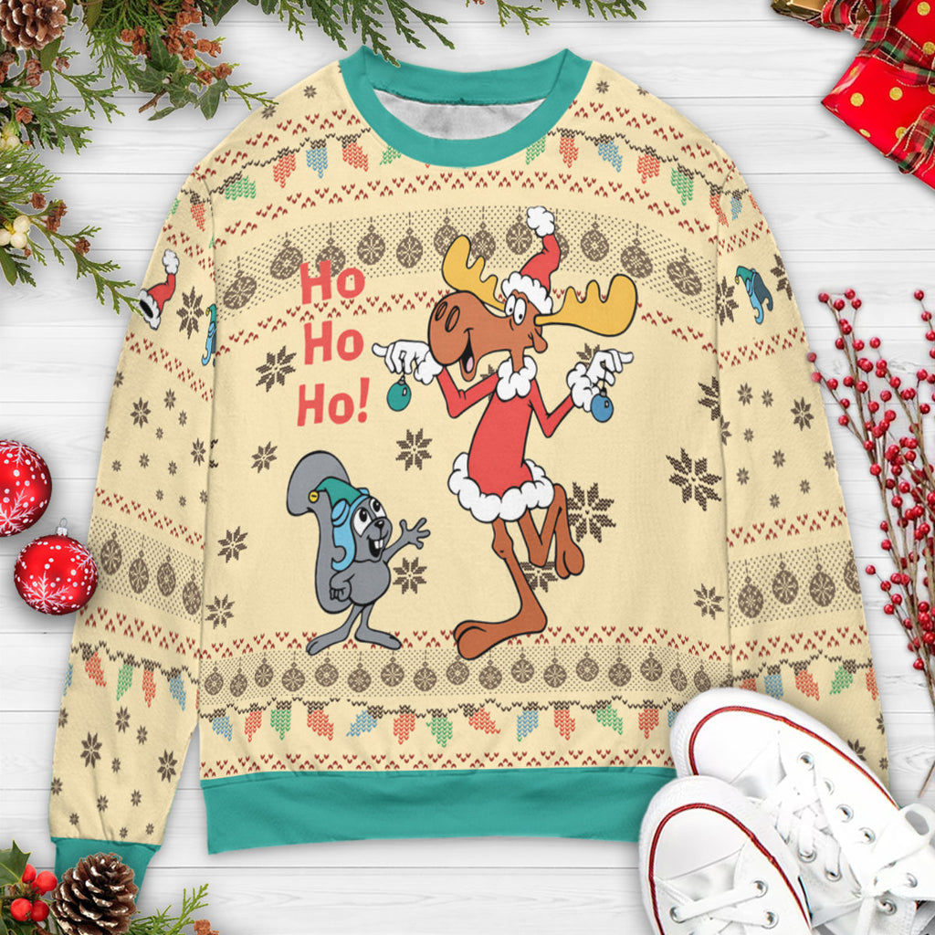 Rocky Santa With Baubles Ugly Christmas Sweatshirt