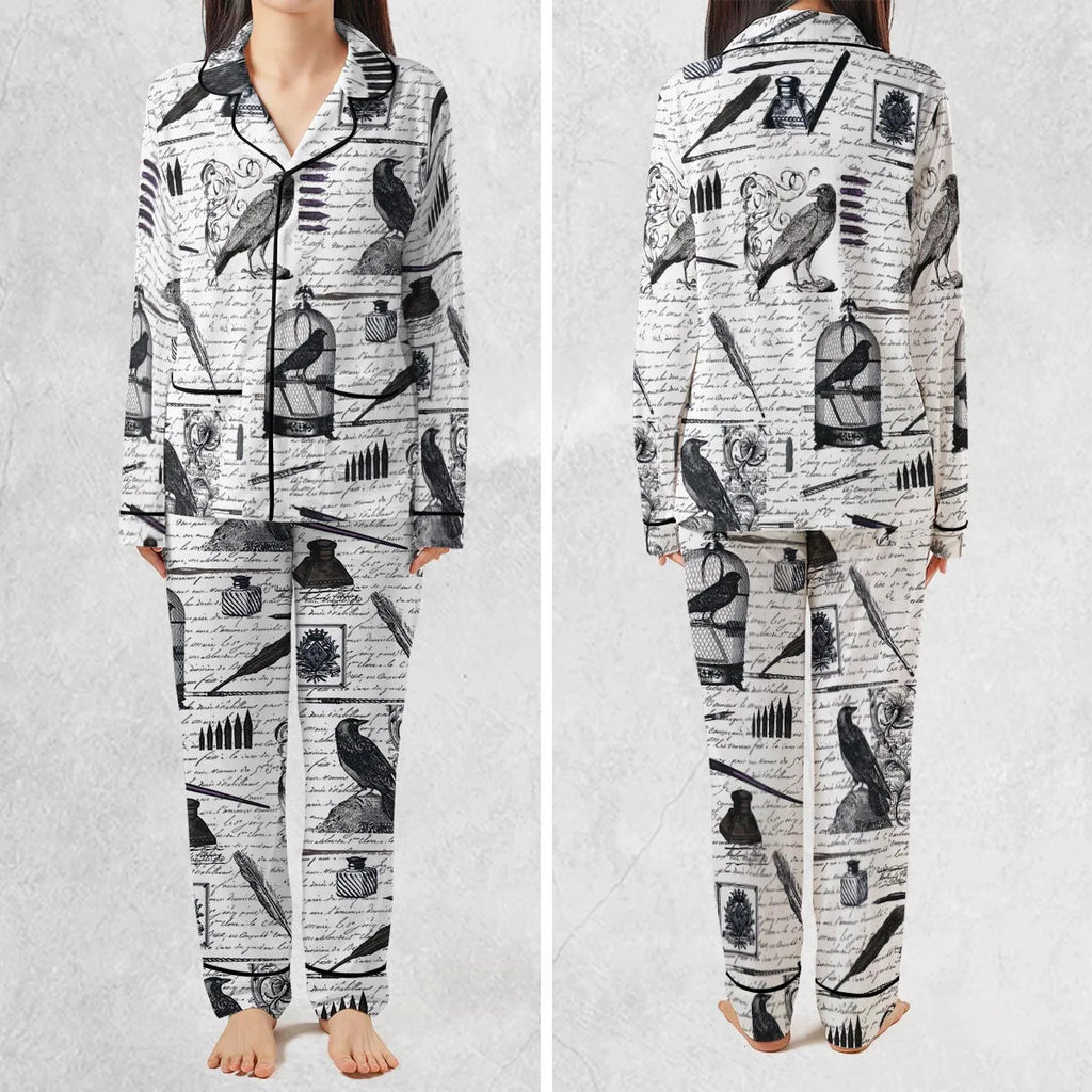 Nevermore The Raven Edgar Allan Poe Pajamas Set