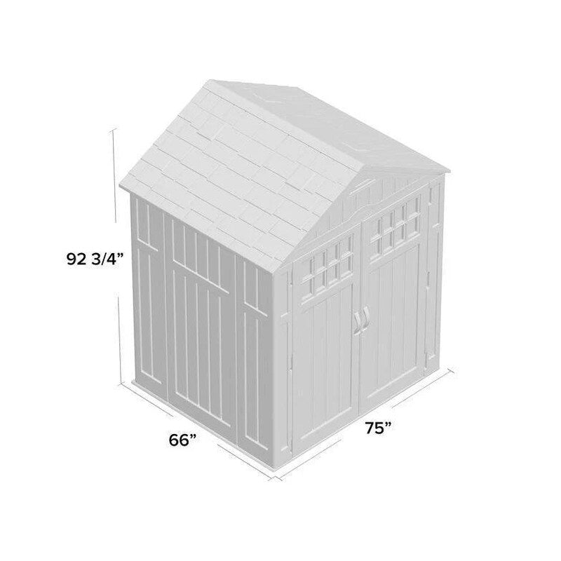 Suncast Resin Storage Shed 6 ft. 3 in. W x 5 ft. 6 in. D - BMS6510D