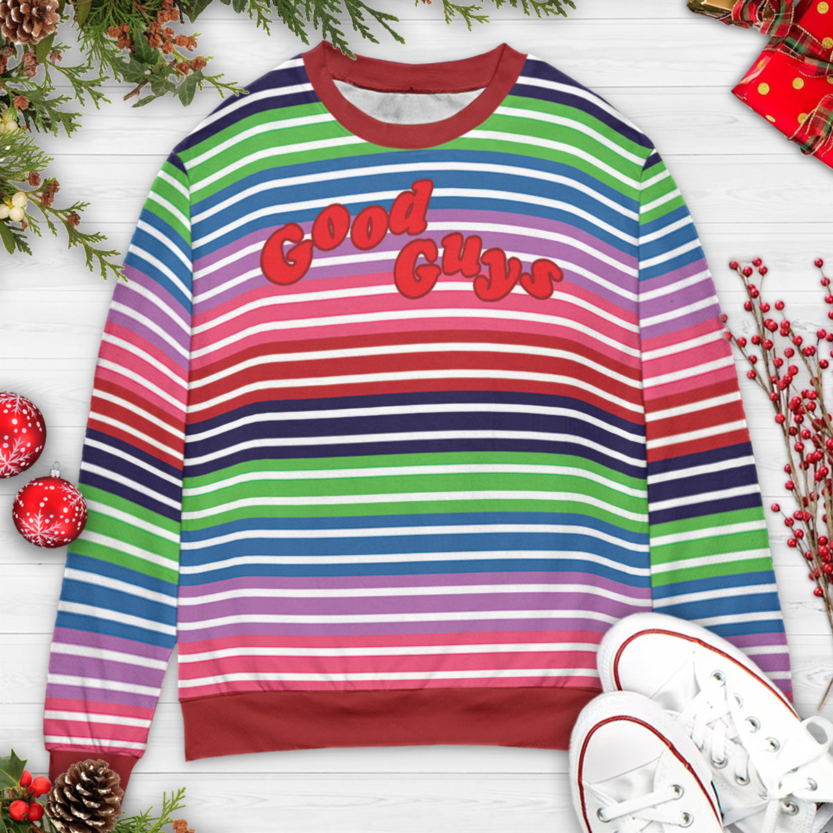Chuckie Doll Good Guys Ugly Christmas Sweatshirt