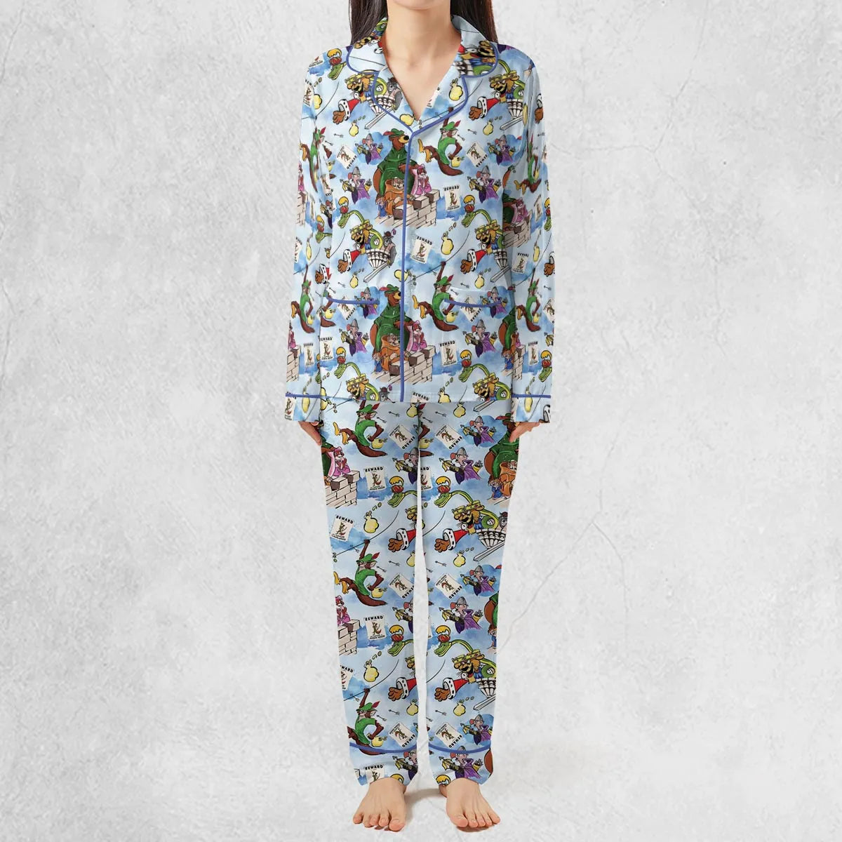 Robin Hood Characters Pattern Pajamas Set