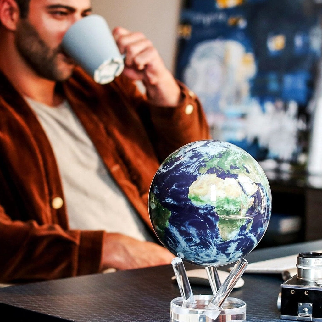 MOVA 4.5in Self-Rotating Physical Globe Earth With Clouds