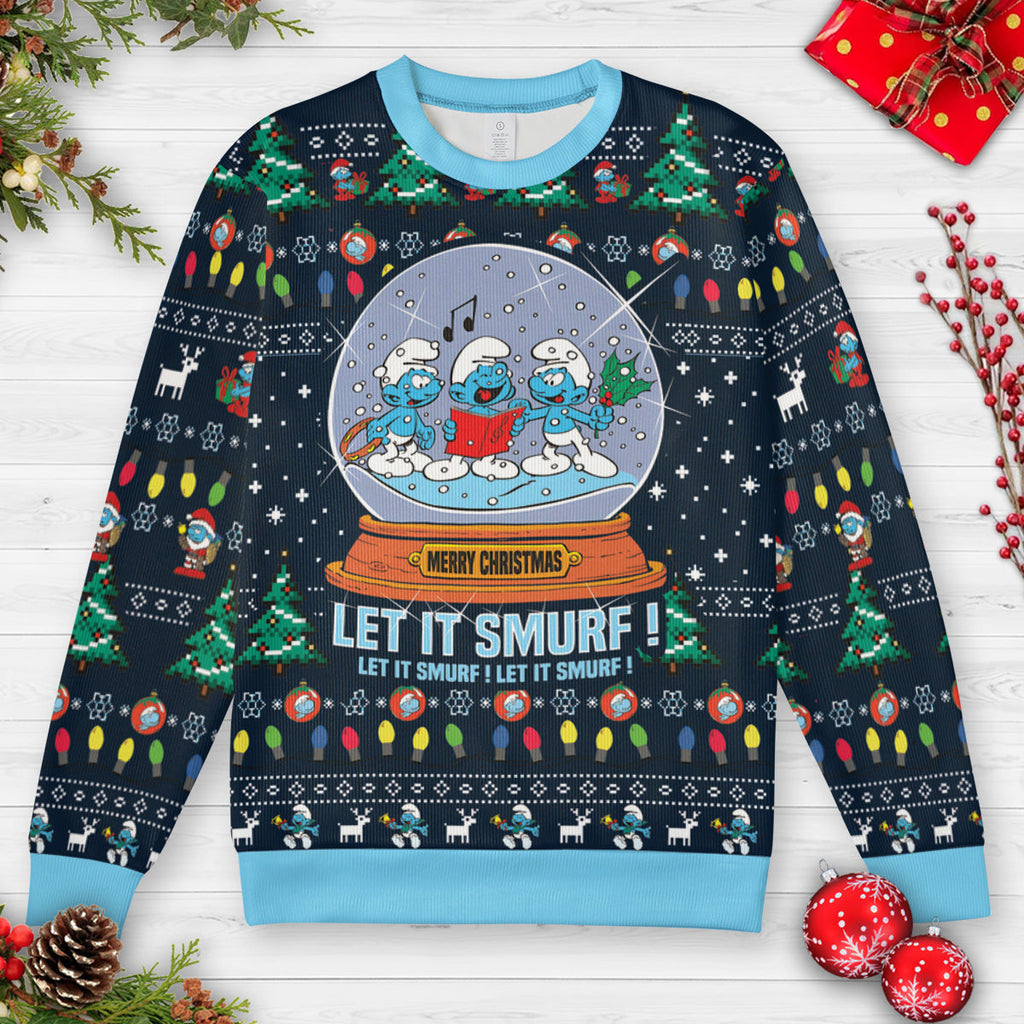 Let It Smurf Ugly Christmas Sweatshirt