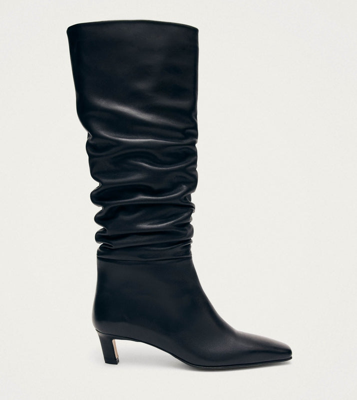 Kalila Black Leather Boots – Chiro Moyo Women's Shoes