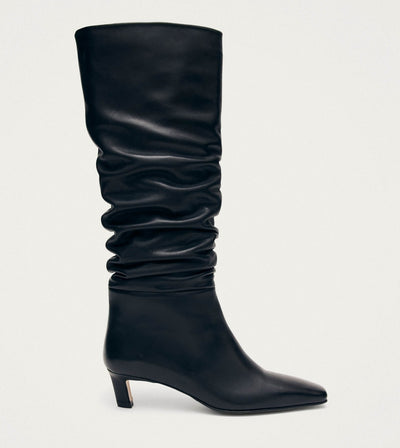 Kalila Black Leather Boots – Chiro Moyo Women's Shoes