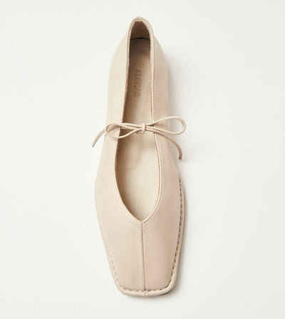 Sway Cream Leather Ballet Flats – Chiro Moyo Women's Shoes