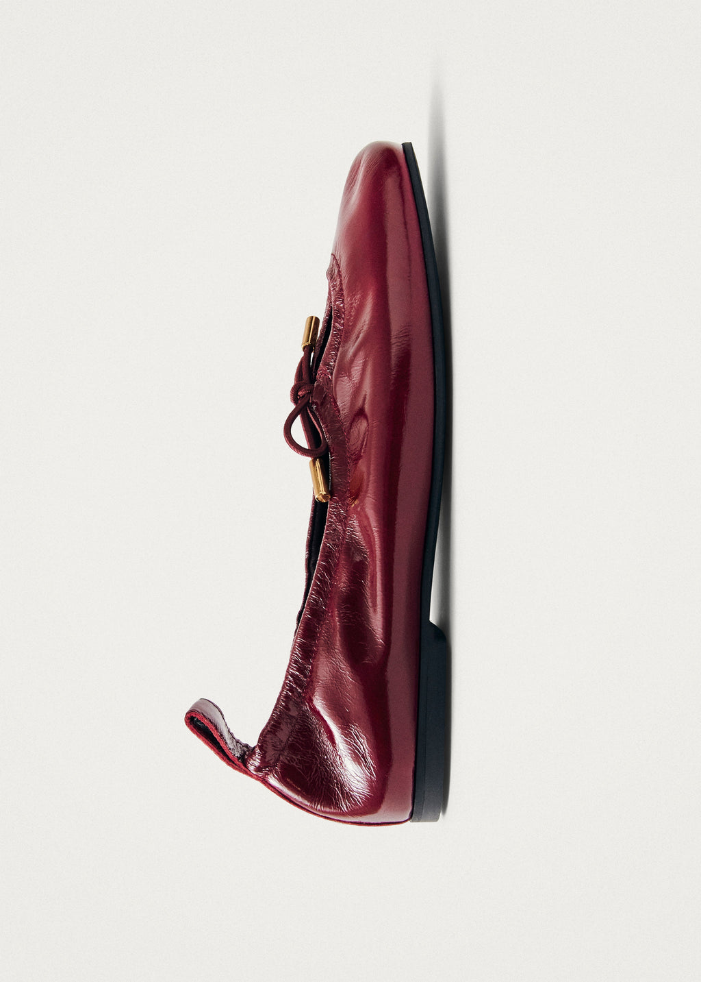 Rosalind Burgundy Leather Ballet Flats – Chiro Moyo Women's Shoes