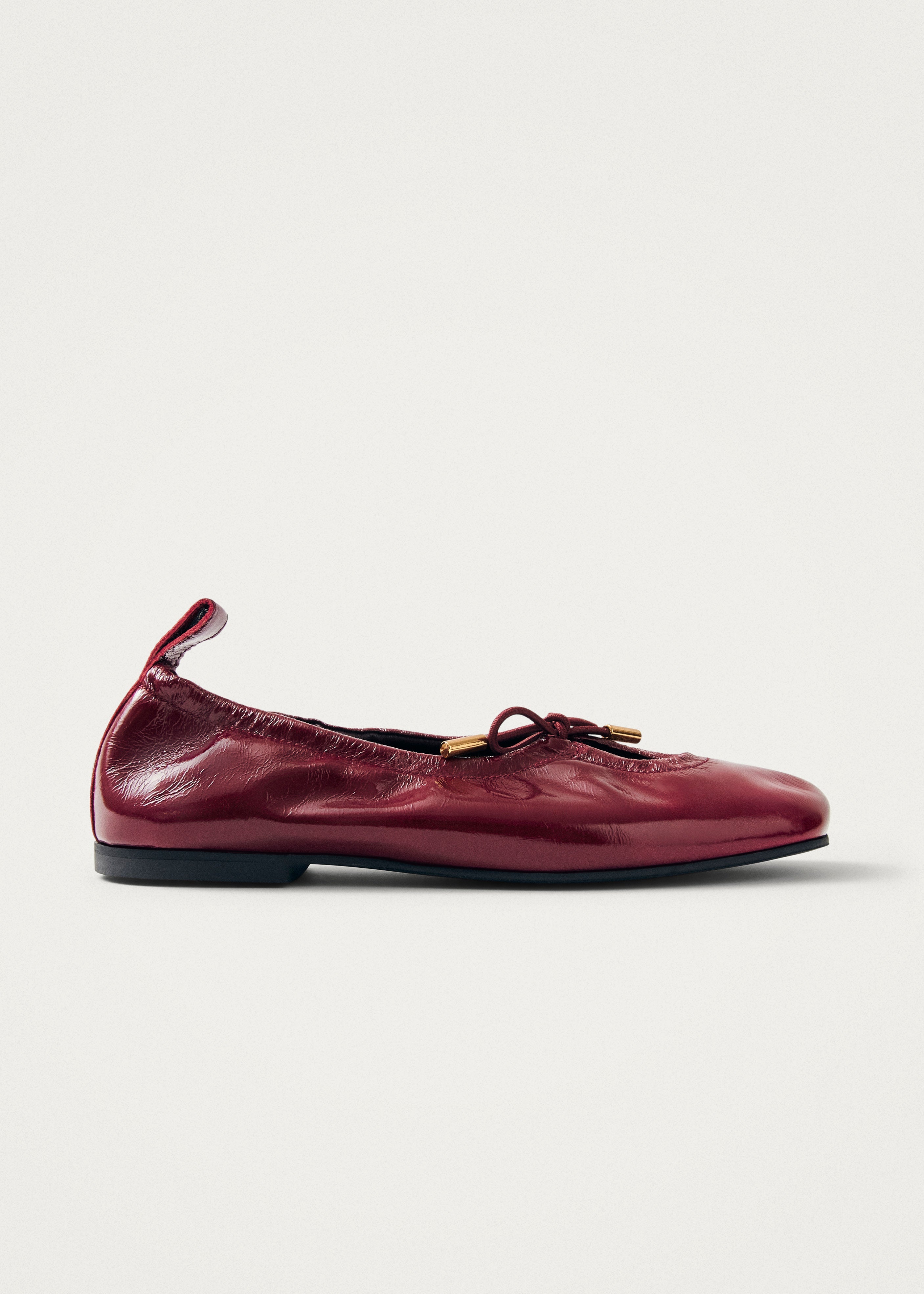 Rosalind Burgundy Leather Ballet Flats – Chiro Moyo Women's Shoes