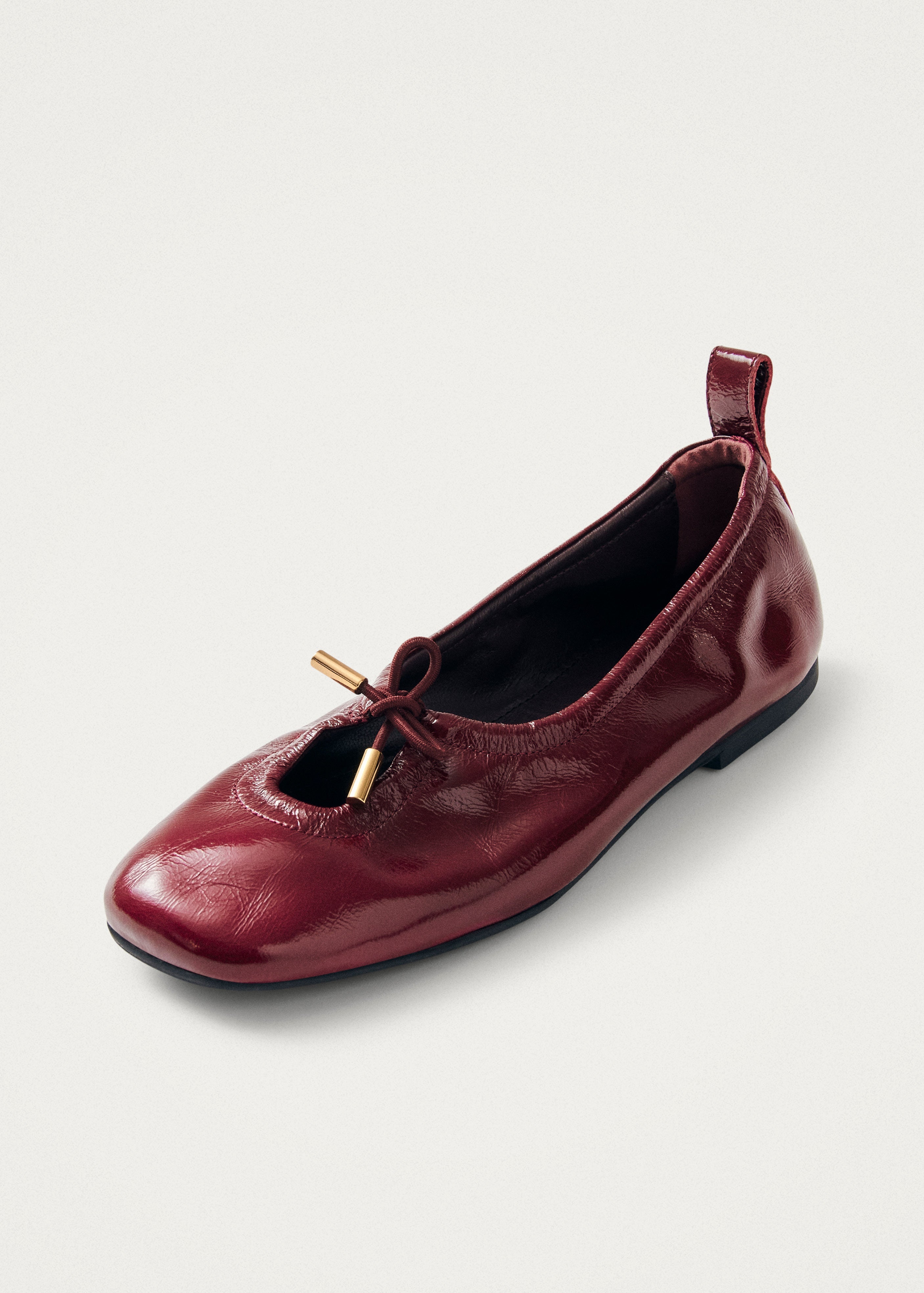 Rosalind Burgundy Leather Ballet Flats – Chiro Moyo Women's Shoes