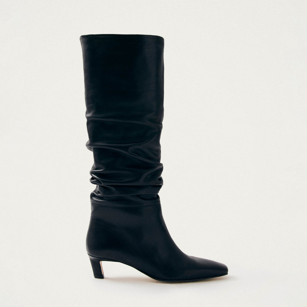 Kalila Black Leather Boots – Chiro Moyo Women's Shoes