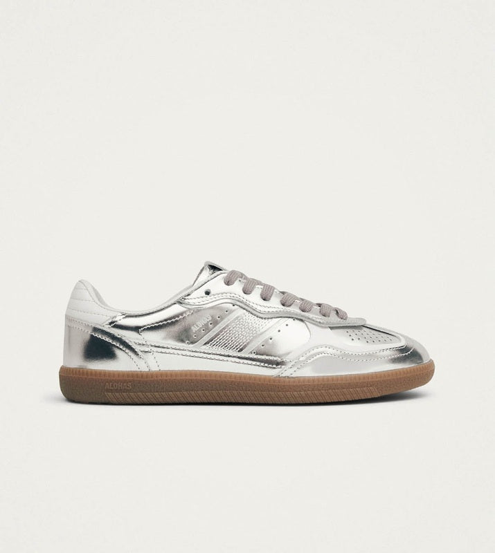 Tb.490 Silver Cream Leather Sneakers – Chiro Moyo Unisex Shoes