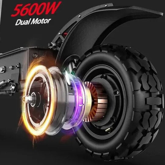 eHoodax Electric Scooter, 5600W Dual Motor, 60V40AH, 11-Inch Tires, Regular Version 20 Miles - HB07