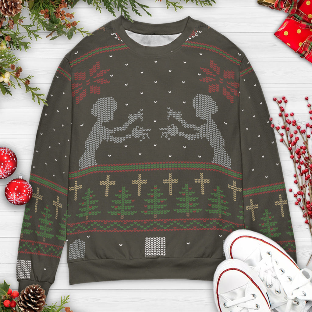 Festive Slayer Buffy the Vampire Slayer Ugly Christmas Sweatshirt