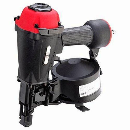 3PLUS 11 Gauge 15 Degree Coil Roofing Nailer, 3/4-Inch To 1-3/4-Inch - Black And Red