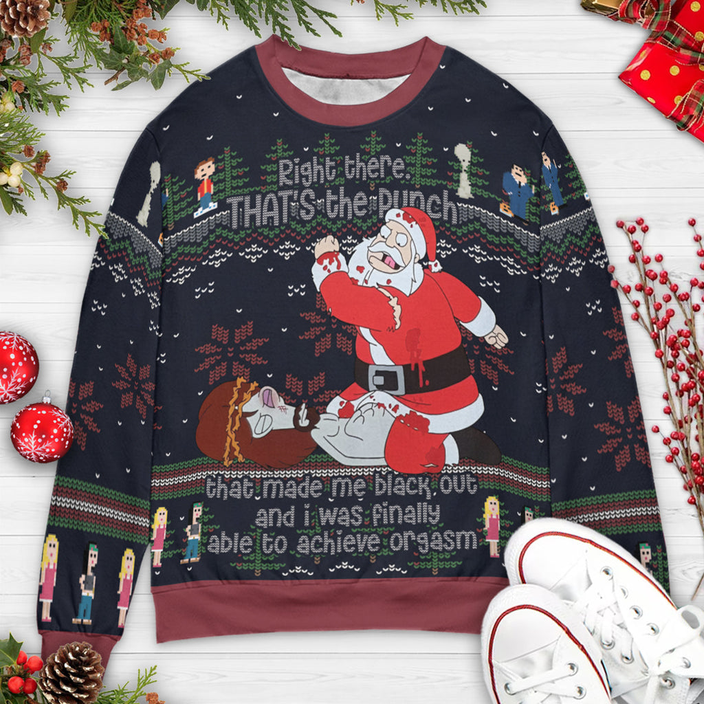 That's Punch American Dad Ugly Christmas Sweatshirt