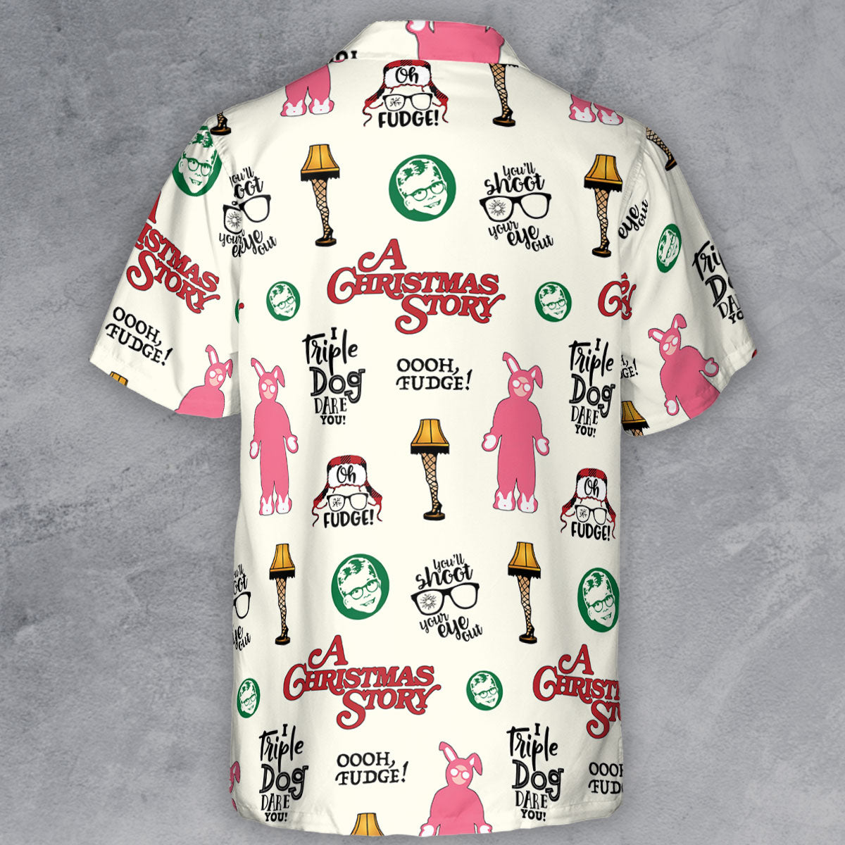 A Christmas Story Pattern Button Down Shirt