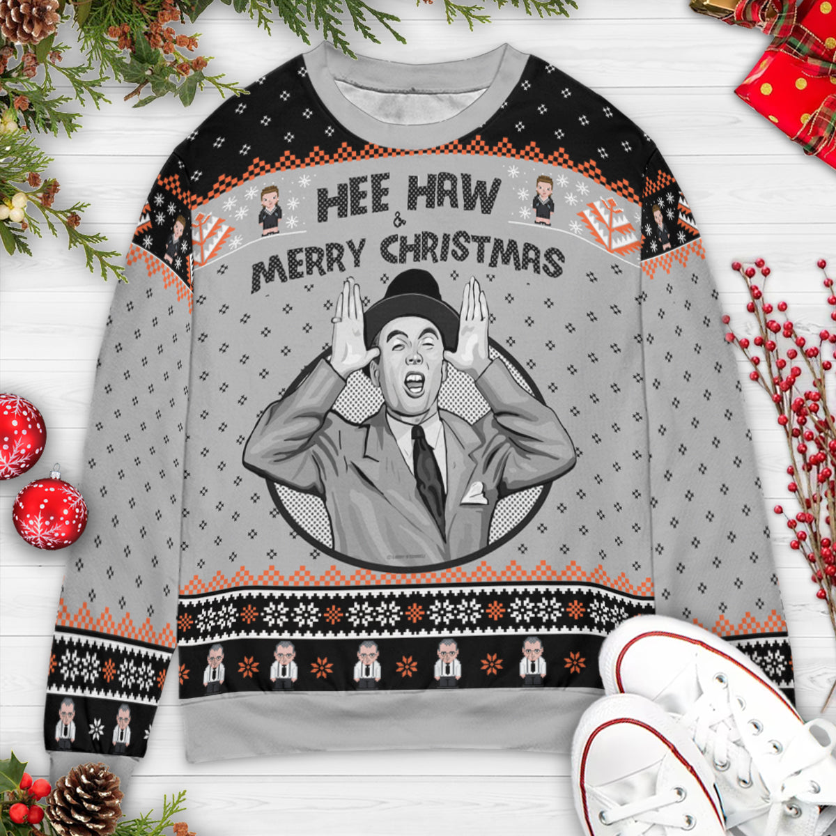 Hee Haw and Merry Christmas Ugly Christmas Sweatshirt
